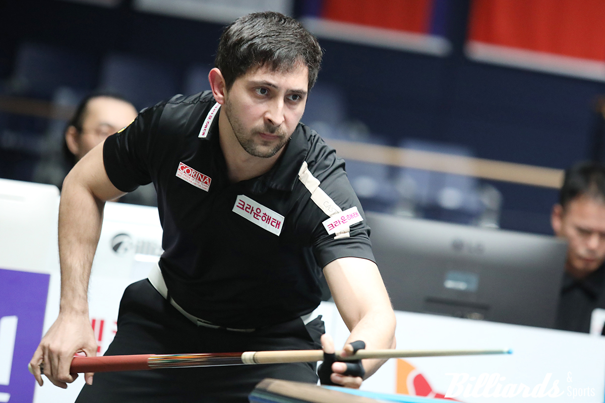 이번 시즌에 2승을 거둔 다비드 마르티네스(크라운해태)가 애버리지 2.185의 화력을 앞세워 32강까지 파죽지세로 올라갔다.  사진=고양/이용휘 기자