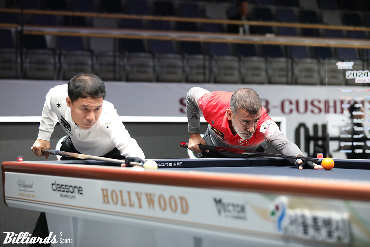 허정한(경남)은 두 번째 경기에서 타슈데미르에게 패하면서 1승 1패가 됐다.