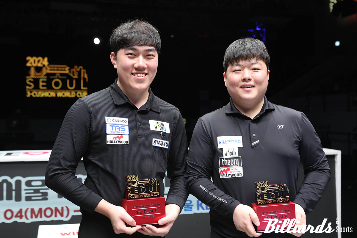 나란히 공동3위에 오른 김준태와 조명우.