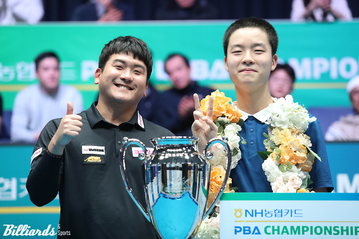 김영원과 함께 결승전을 치른 오태준(왼쪽)도 주니어 유소년 출신으로 어려운 환경에서 선수 생활을 이어가다가 PBA 출범 후 새로운 도전을 시작했다.