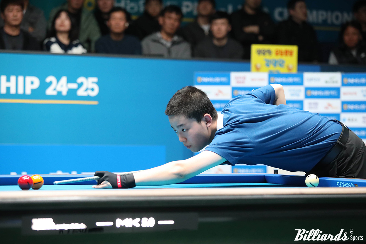 큐를 잡고 2년 만에 전국대회 중등부 우승을 세 차례 차지한 김영원은 3년 차에 PBA 드림투어에 도전해 애버리지 2.5와 하이런 16점 등 중학생 수준 이상의 경기력으로 세 경기를 승리했다.