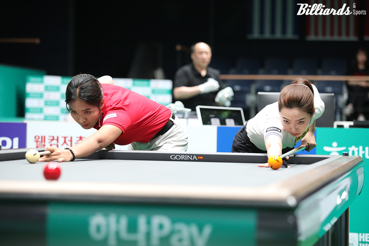 스롱은 2차 투어 '하나카드 LPBA 챔피언십' 64강에서 차유람(휴온스)에게 종료 직전에 6점타를 맞고 19:19 동점을 허용해 하이런에서 5 대 6으로 밀려 패했다.