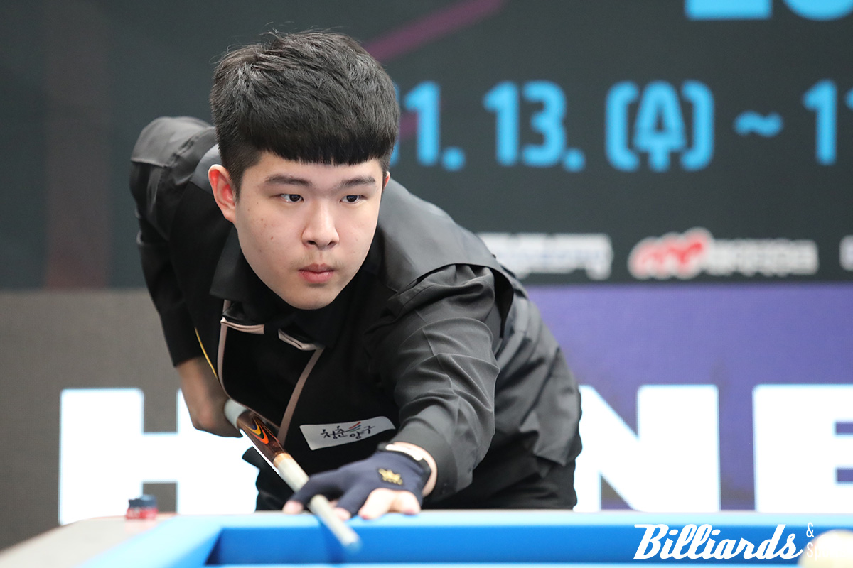 16세 김도현이 대한체육회장배 전국당구대회에서 김준태, 황봉주, 정연철 등을 물리치고 10대 돌풍을 일으켰다. 사진=양구/이용휘 기자