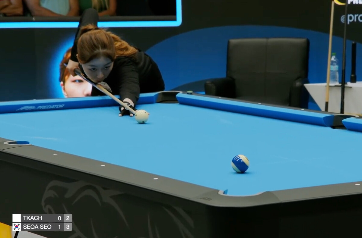 서서아는 1세트를 4:1로 승리한 뒤 2세트도 3:2로 앞서며 마지막 10볼을 남겨두고 세트스코어 2-0을 만들 수 있었으나, 이 공격에서 실수를 범하면서 아쉽게 3:4로 2세트를 역전패했다.