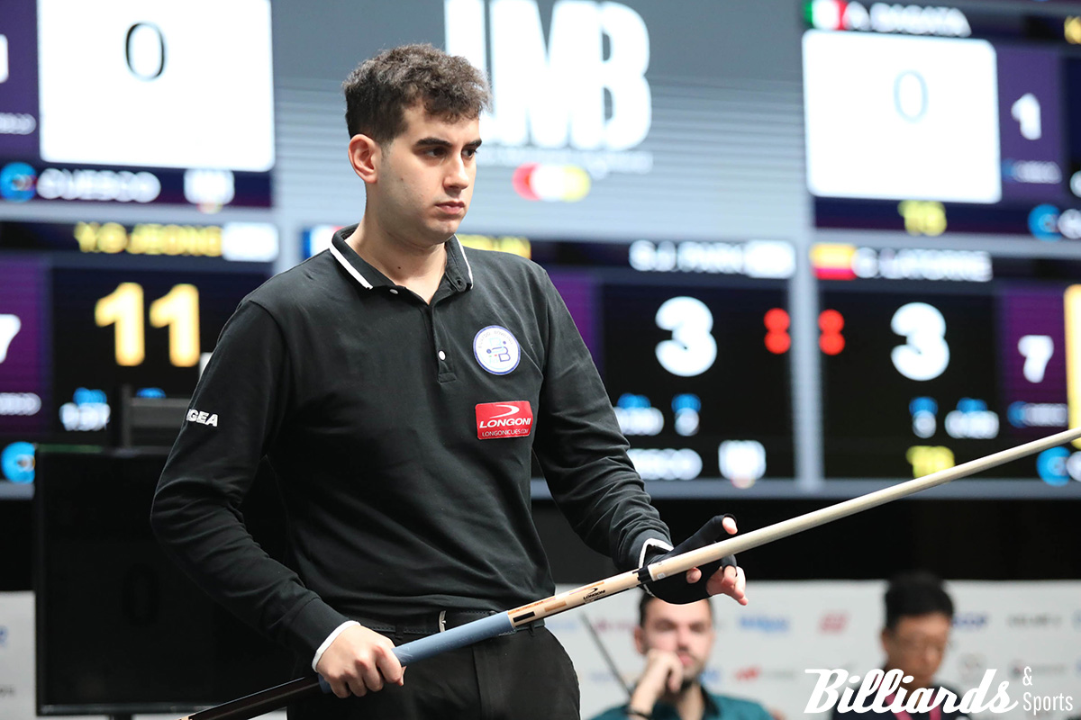 알레시오 다가타는 지난 11월 4일부터 한국에서 열린 '서울 세계3쿠션당구월드컵'에서 PPPQ부터 시작해 Q라운드까지 오르며 최고 성적을 올렸다. 사진은 '서울당구월드컵'에 출전한 다가타. 