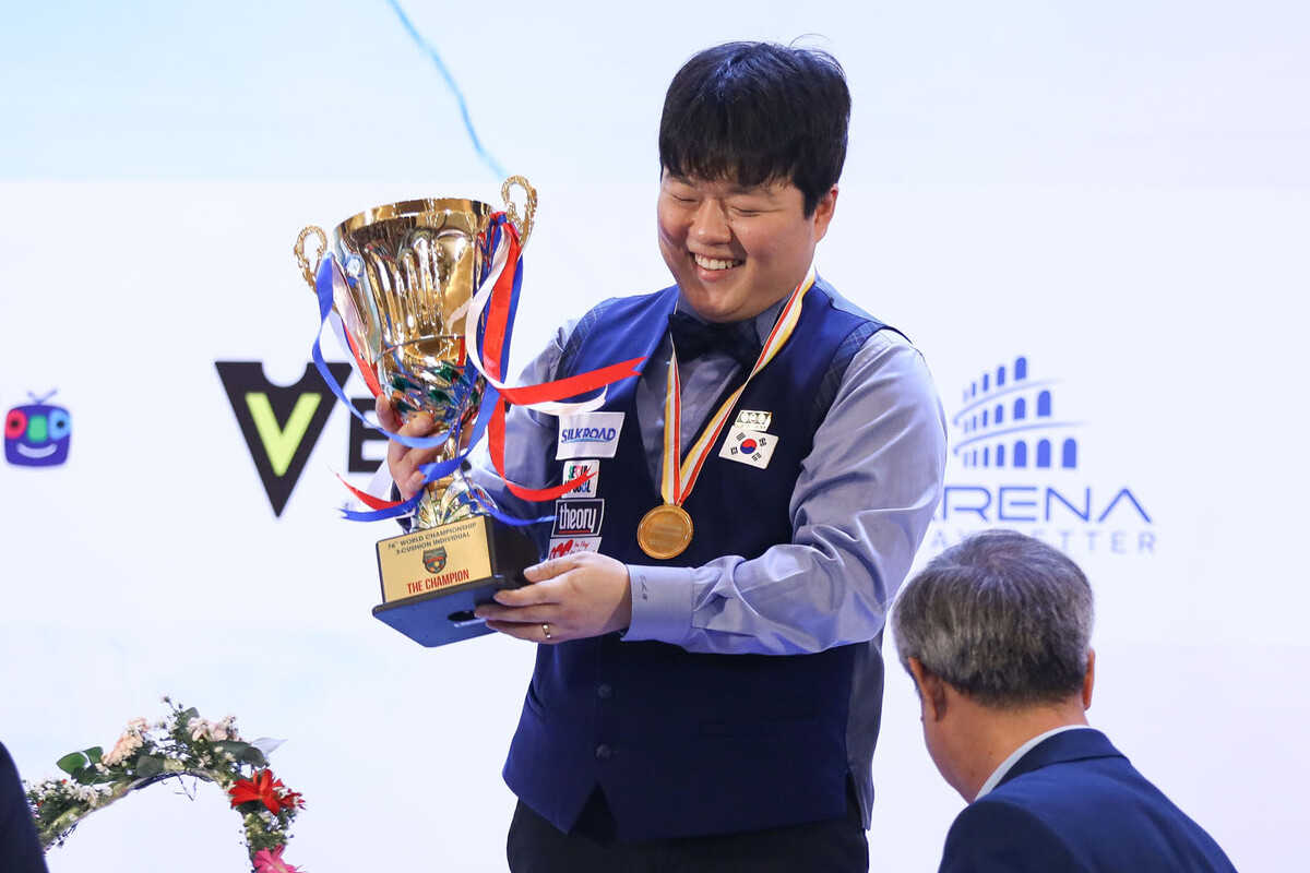 올해 세계선수권을 우승한 조명우는 지난 2022년 샤름 엘 셰이크에서 사상 첫 당구월드컵 우승을 차지했다.