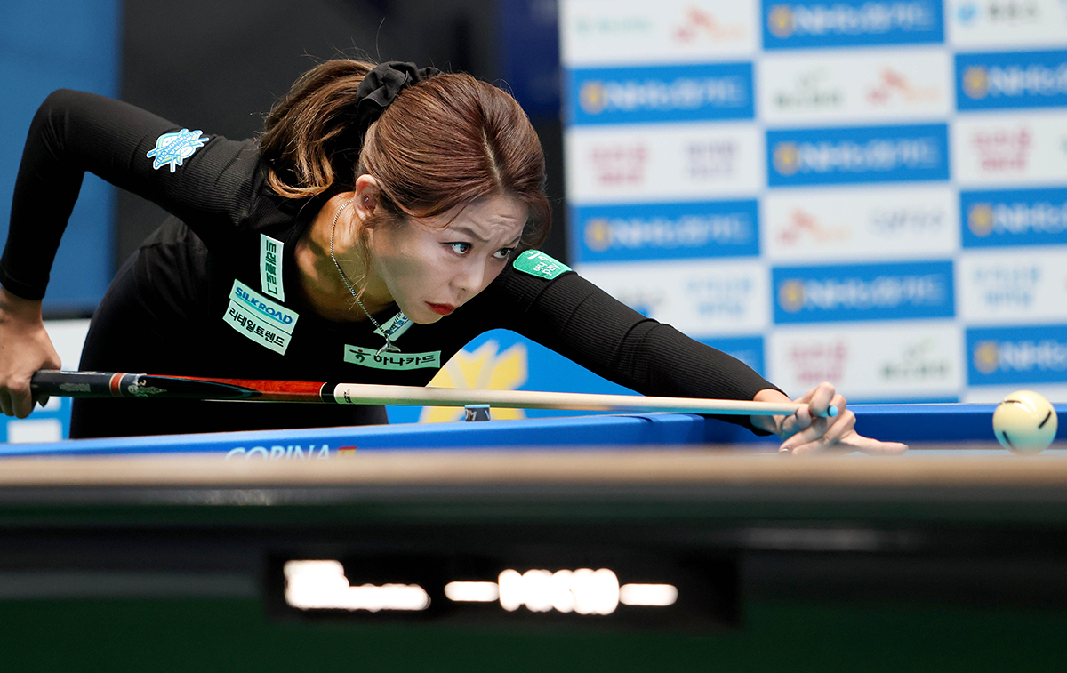 64강전 종합순위 1위를 차지한 김가영(하나카드).