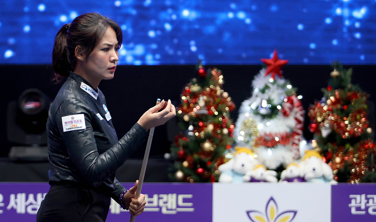 스롱 피아비(우리금융캐피탈)가 7차 투어 '하이원리조트 LPBA 챔피언십' 16강에 진출했다.  사진=PBA 제공