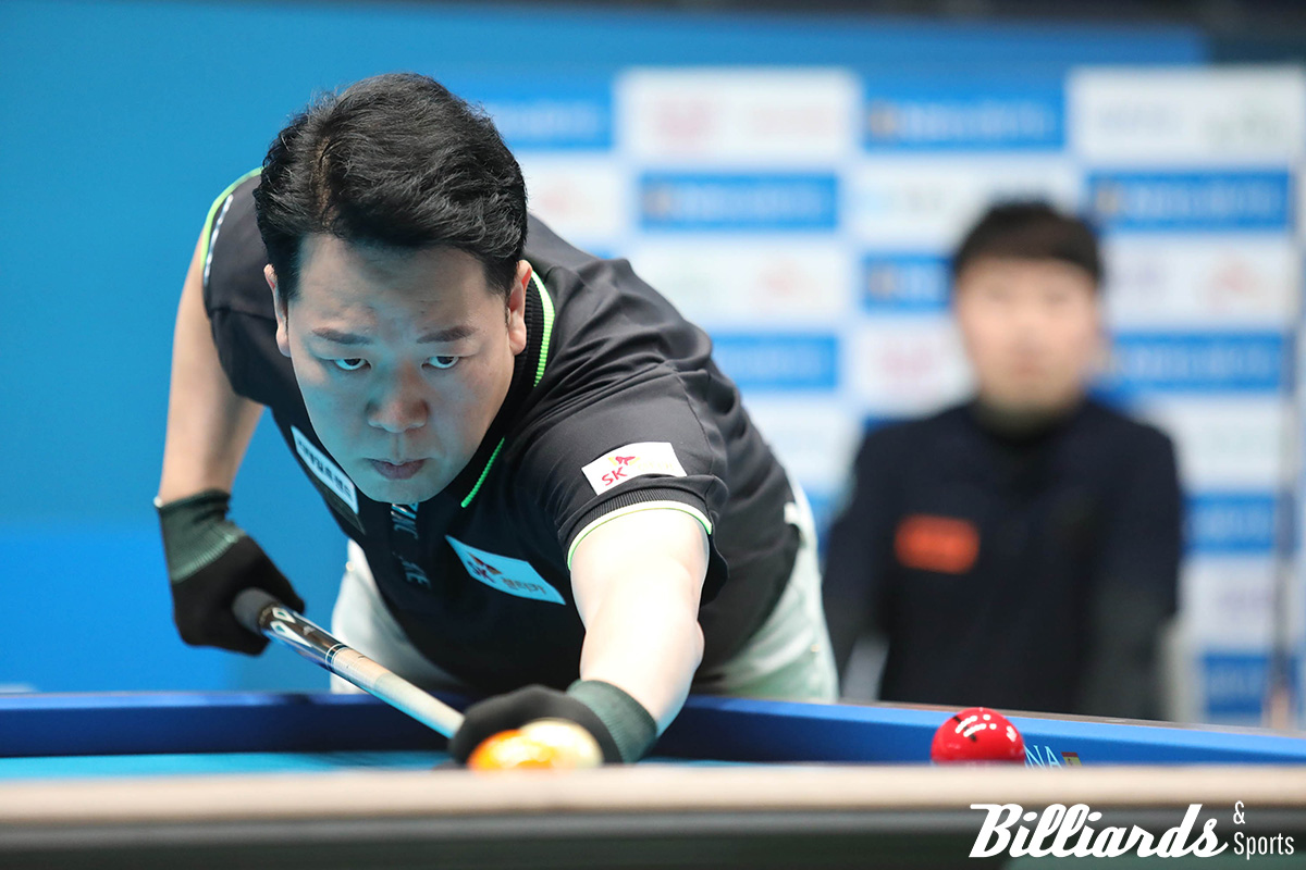 PBA 7차 투어 '하이원리조트 챔피언십' 첫 퍼펙트큐를 기록한 강동궁(SK렌터카).  사진=빌리어즈앤스포츠DB