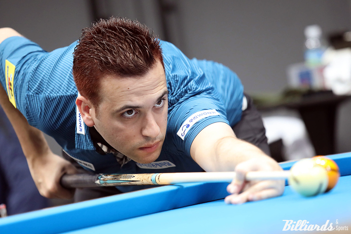 다비드 사파타(우리금융캐피탈)가 7차 투어 16강전에서 승리하며 시즌 첫 8강에 진출했다.  사진=빌리어즈앤스포츠 DB