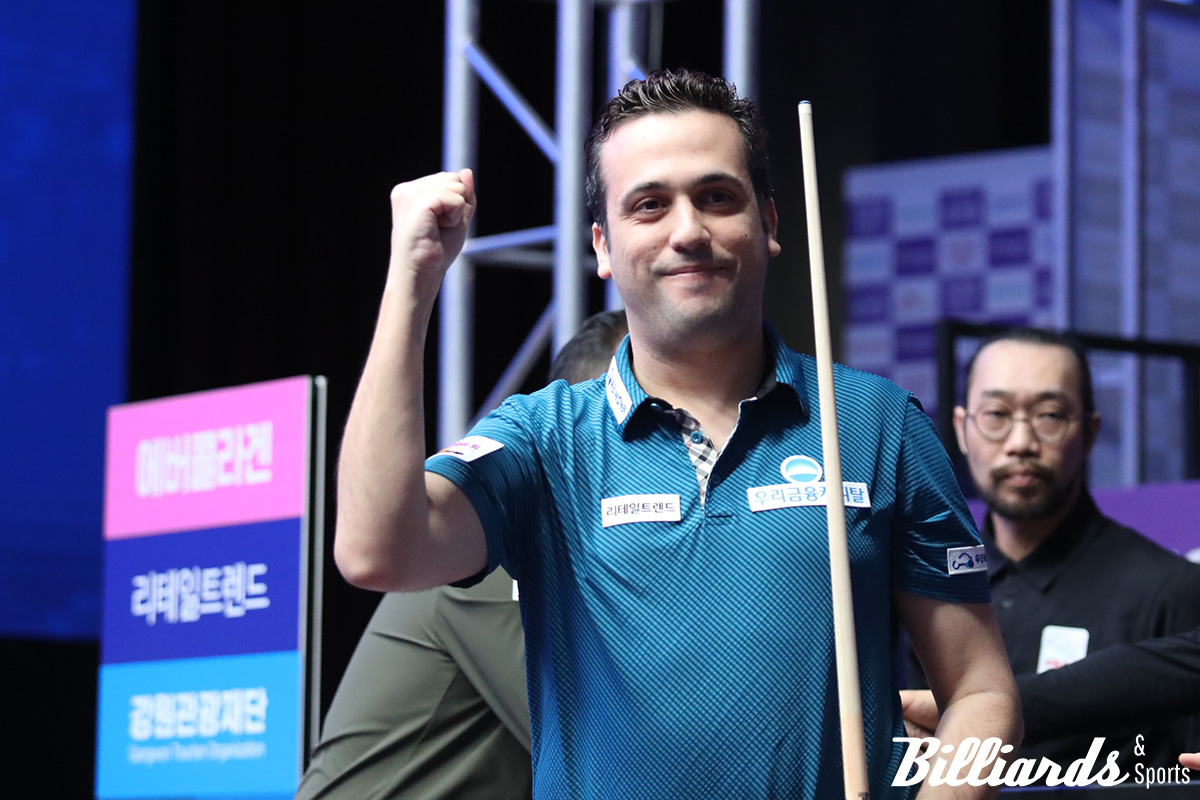 8강전에서 승리한 다비드 사파타(우리금융캐피탈)가 시즌 첫 4강에 올랐다. 사진=정선/이용휘 기자