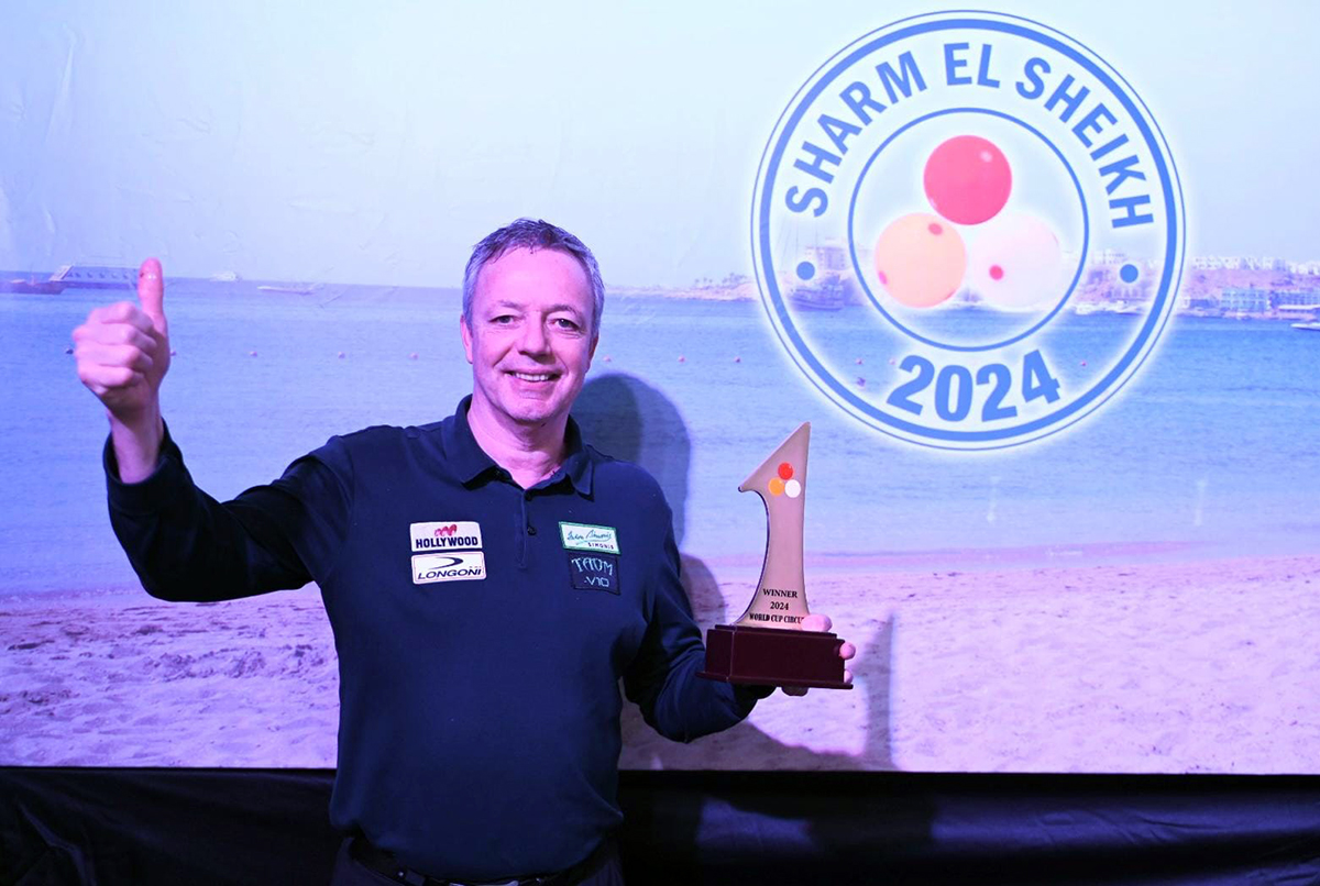 딕 야스퍼스(네덜란드)가 올해 열린 3쿠션 당구월드컵 성적을 합산해 결정하는 시즌 챔피언에 등극하며 4시즌 연속 우승과 보너스 상금 3만유로를 차지했다.  사진=빌리어즈앤스포츠 DB