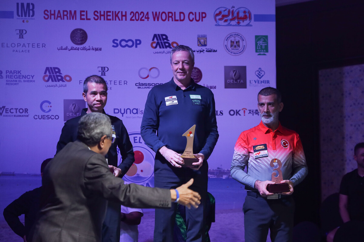 샤름 엘 셰이크 3쿠션 당구월드컵 시상식에서 열린 '시즌 랭킹 시상식'. 