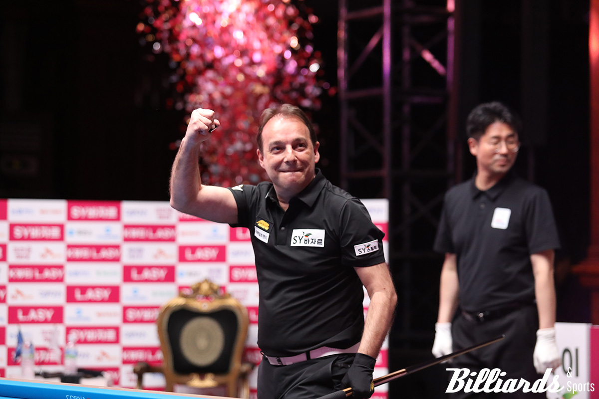 '스페인 함대의 맏형' 다니엘 산체스(에스와이)가 지난 시즌의 부진을 딛고 올 시즌 첫 PBA 투어 우승 타이틀을 따냈다. 사진=이용휘 기자