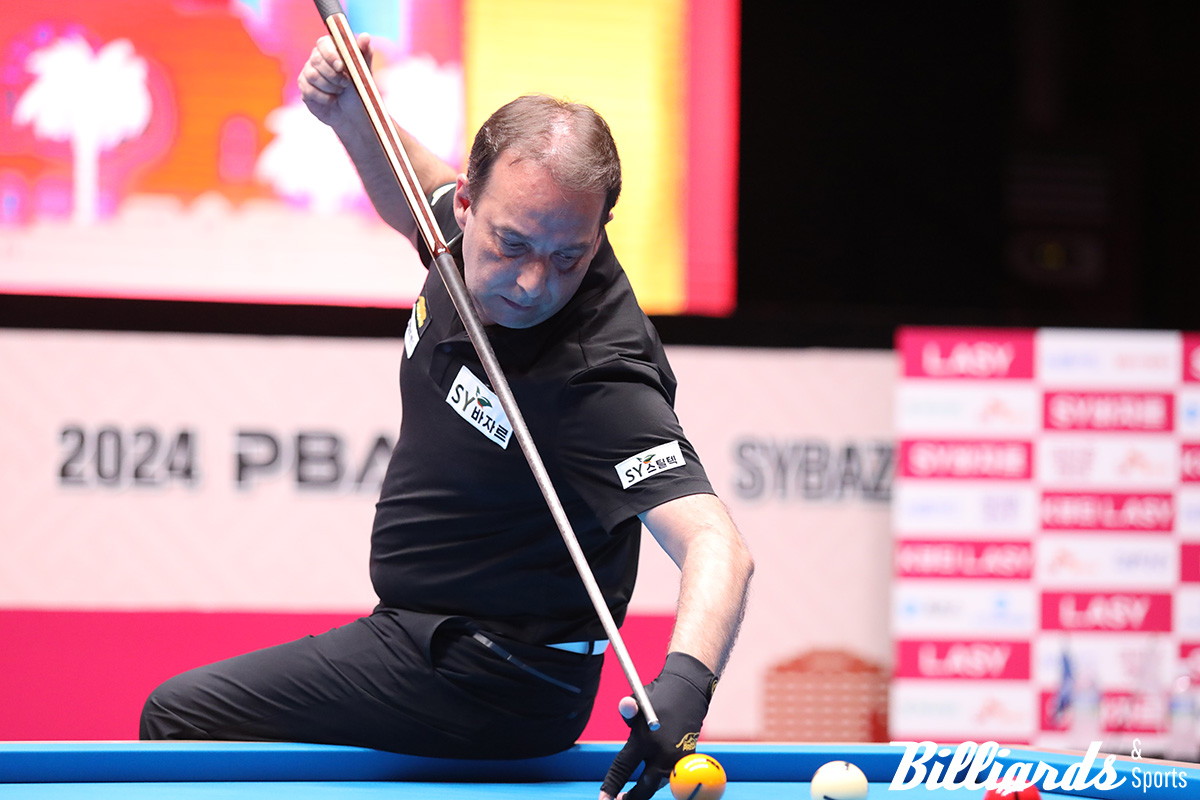 '2024 PBA 에스와이 바자르 하노이 오픈' 결승에서 최고의 컨디션을 자랑한 다니엘 산체스. 난구 앞에서도 거침 없는 샷을 구사하며 우승을 차지했다.