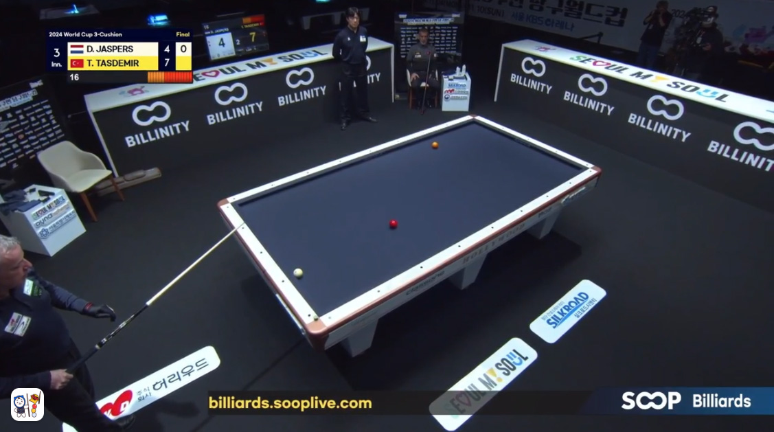 당구대회 중계 화면. 사진=SOOP 중계 화면 갈무리