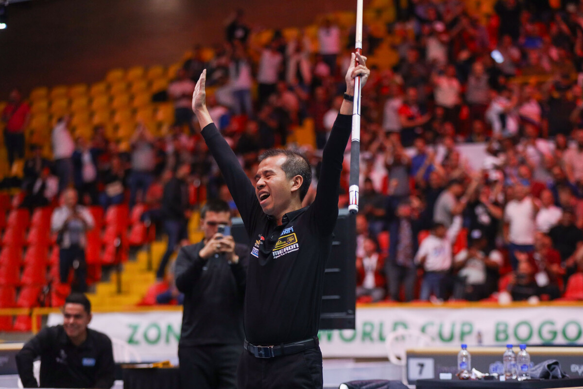 지난해 보고타 당구월드컵과 베겔 당구월드컵에서 우승한 쩐뀌엣찌엔.  사진=SOOP 제공