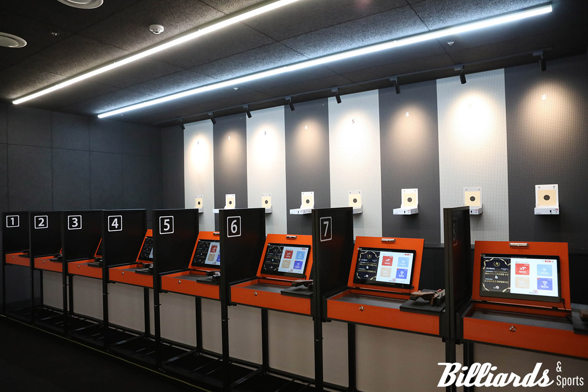 완벽한 방음 시설로 분리된 '에듀건' 레이저 사격장.