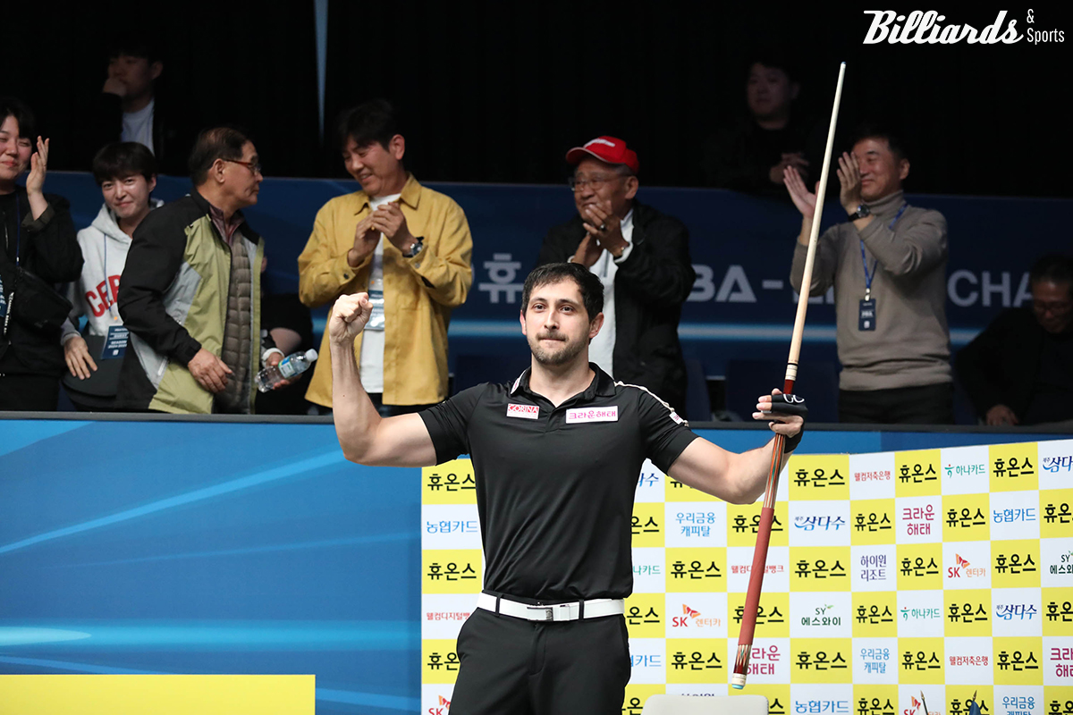 이번 시즌 5차 투어 결승에서 한국의 강동궁(SK렌터카)을 꺾고 우승한 마르티네스.