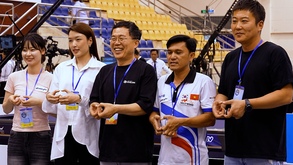 2024년 호치민 3쿠션 월드컵 이벤트전에 출전한 서수길 후보.  사진=SOOP 제공