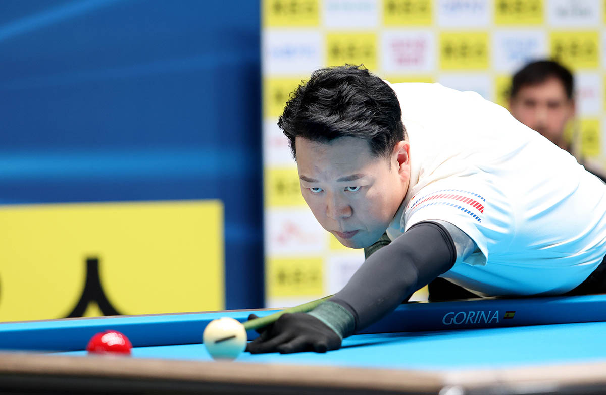 7차 투어에서 우승 타이틀을 다비드 마르티네스(크라운해태)에게 빼앗긴 강동궁(SK렌터카)이 8차 투어에서 1위 탈환에 나선다. 사진=PBA 제공