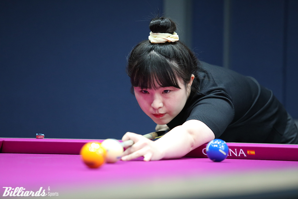 김가영과 32강 진출을 다투는 이다정.