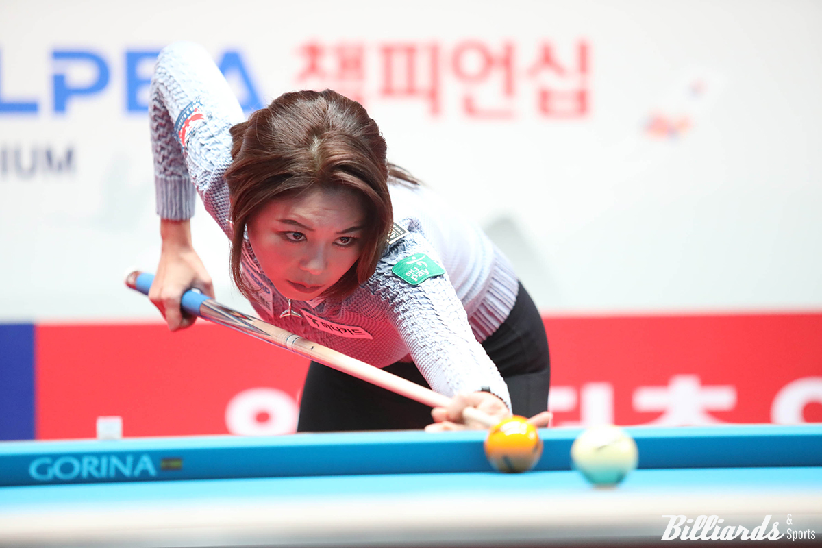 애버리지 1.190으로 64강전에서 승리한 김가영. 