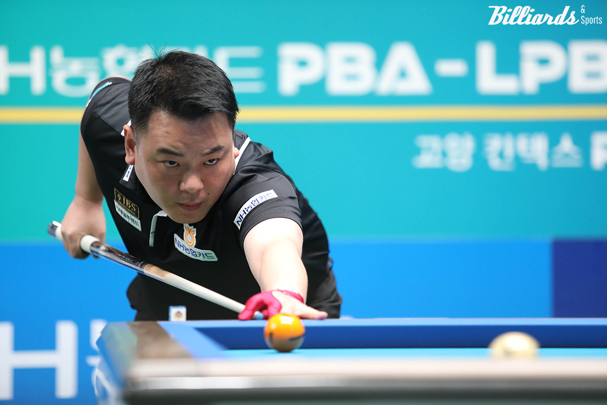 조재호(NH농협카드)가 24-25시즌 마지막 정규투어 '웰컴저축은행 PBA 챔피언십' 64강에 진출했다.  빌리어즈앤스포츠 DB