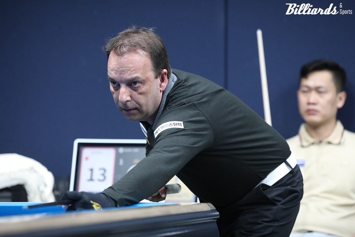 다니엘 산체스(에스와이)가 이번 시즌 마지막 정규투어 첫 경기에서 베트남의 마이당푸를 3-0으로 꺾고 64강에 진출했다.  사진=고양/이용휘 기자