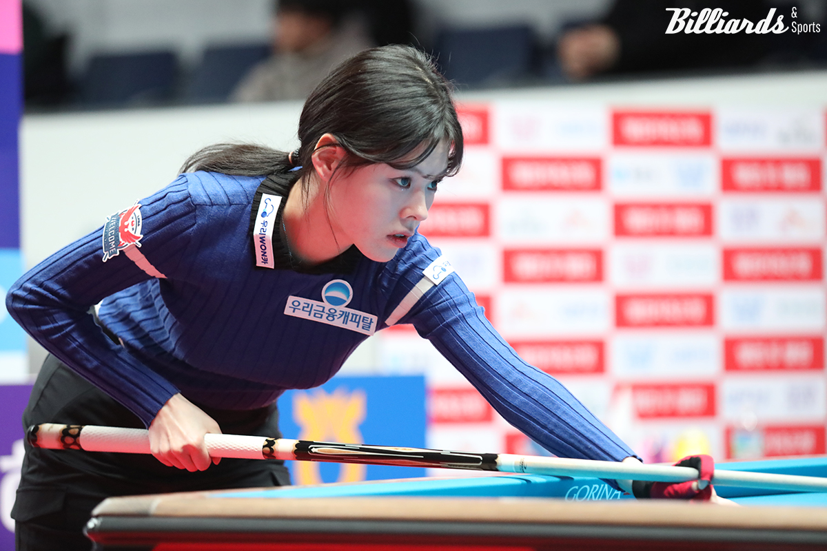 서한솔은 김가영과 처음으로 개인투어에서 일 대 일 승부를 벌인다.