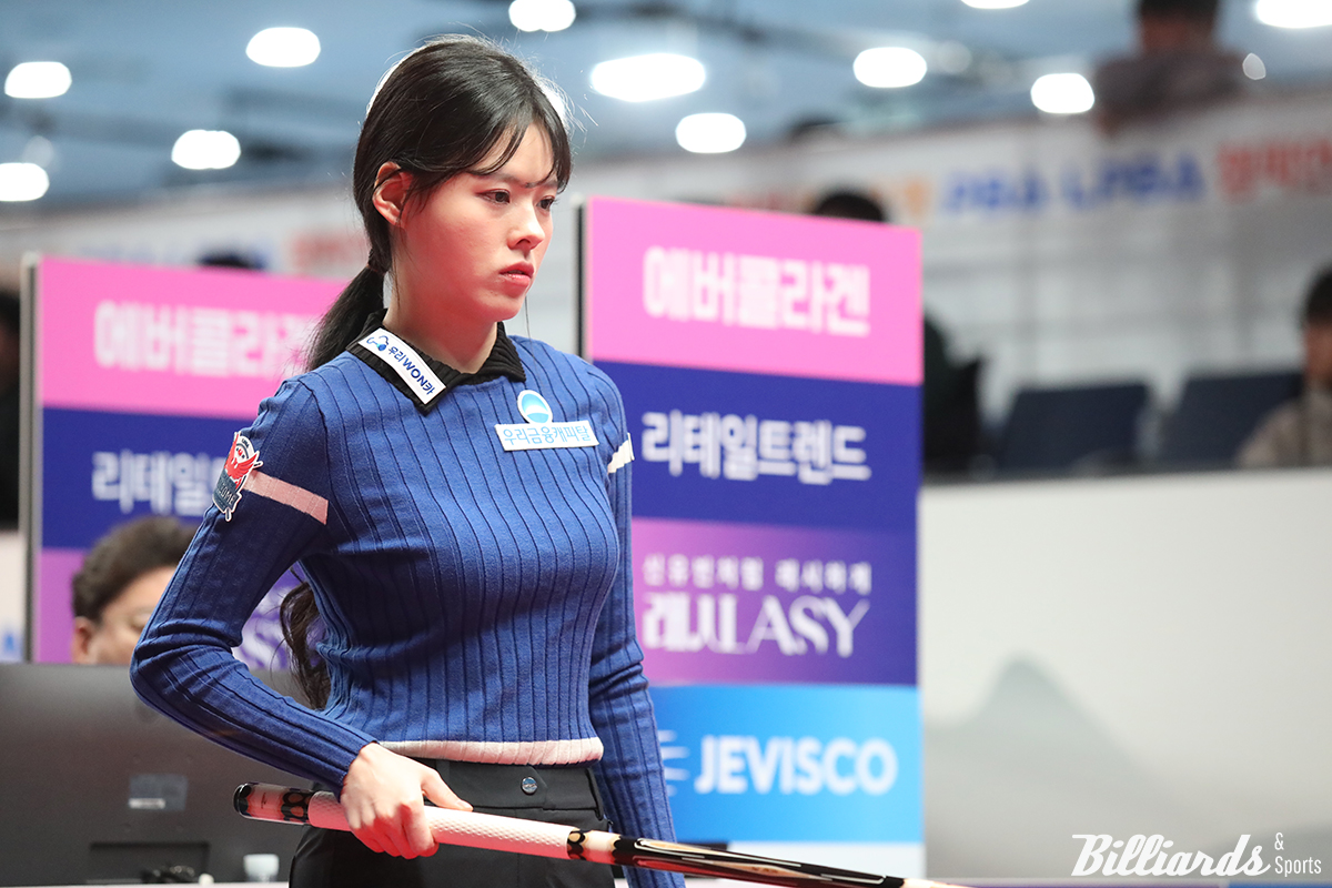 16강전에서 아깝게 김가영에게 패한 서한솔.