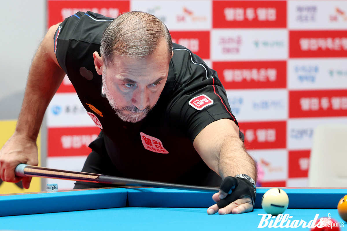 32강전에서 '애버리지 3.214'를 기록하며 전체 순위 1위에 오른 세미 사이그너(웰컴저축은행). 사진=PBA