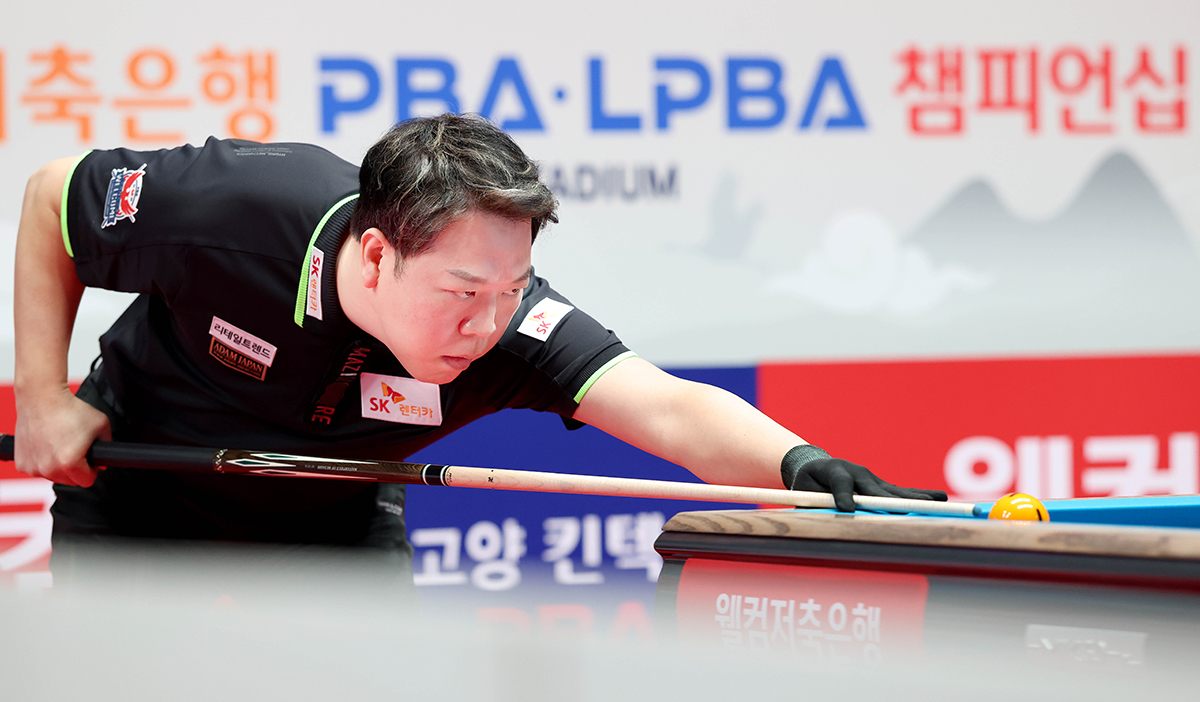 강동궁(SK렌터카)을 비롯한 PBA 강자들이 웰컴저축은행 PBA 챔피언십 32강에 진출했다.  사진=PBA 제공