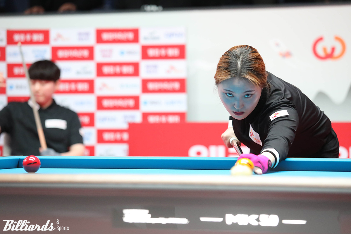 강지은(SK렌터카)은 백민주의 뒷심에 밀려 아쉽게 패했다.