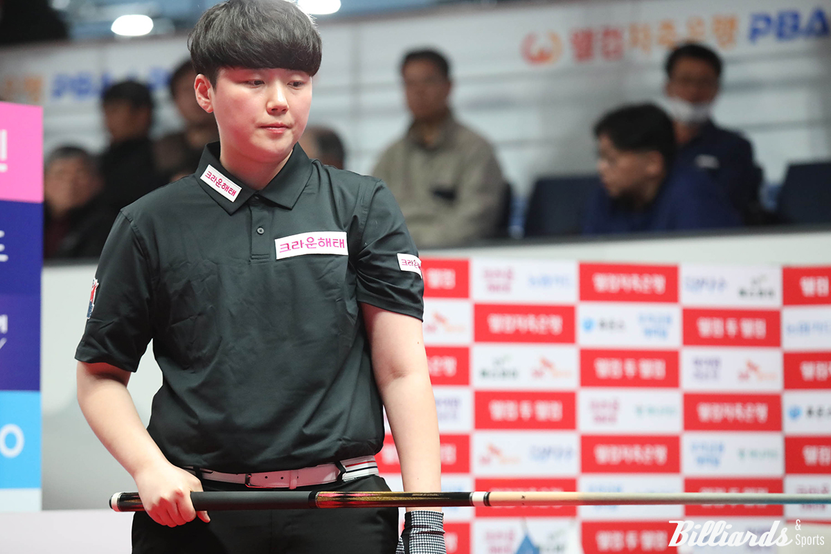 백민주는 김가영에게 이번 시즌에 두 차례 8강에서 패한 바 있고, 세 번째 만나는 이번 준결승전에서 복수를 노린다.