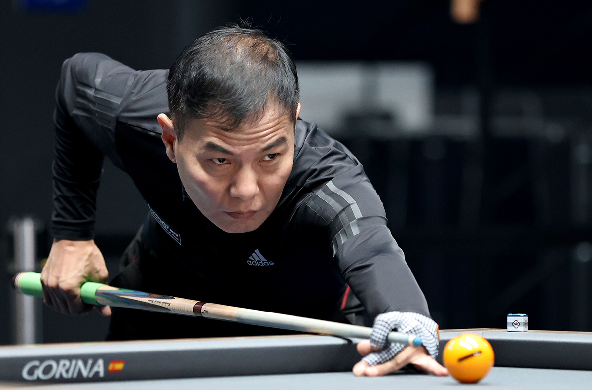 PBA 드림투어 파이널 첫날 1조 1위로 32강 진출을 확정한 드림투어 '랭킹 1위' 박춘우.  사진=PBA 제공