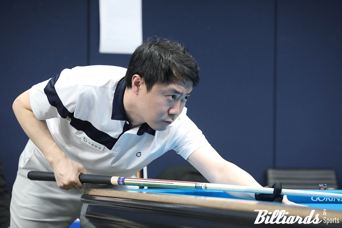 윤순재와 4강에서 맞붙는 김태호2. 사진=빌리어즈앤스포츠 DB