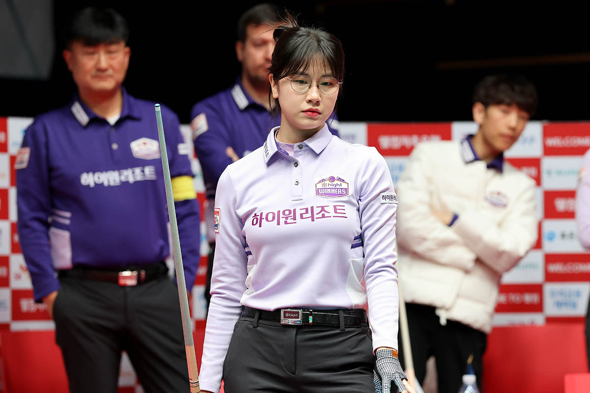 하이원리조트는 NH농협카드를 꺾고 5라운드 첫 승을 올렸다. 2세트와 6세트에서 승리한 하이원리조트의 이미래.