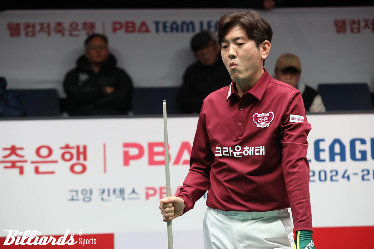 7세트에 나선 크라운해태의 주장 김재근.