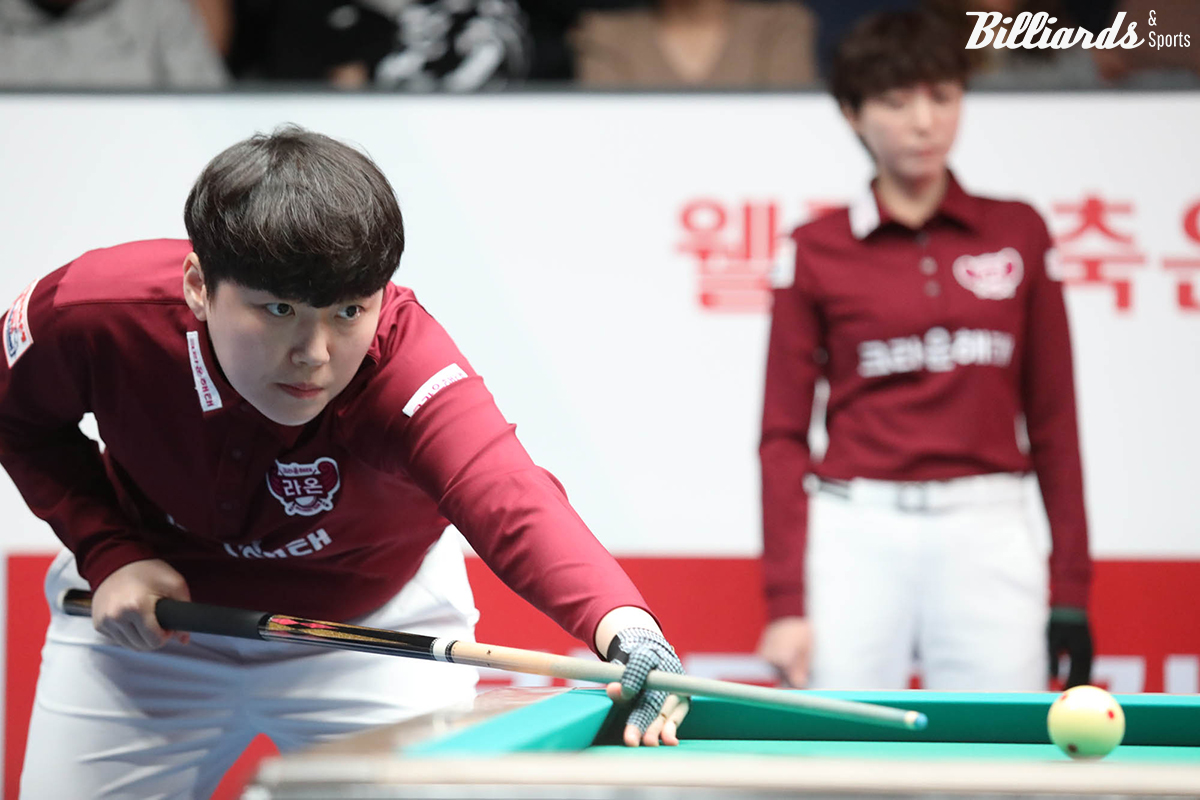 이날 경기에서 2세트와 6세트를 따낸 승리의 수훈갑 백민주(크라운해태).