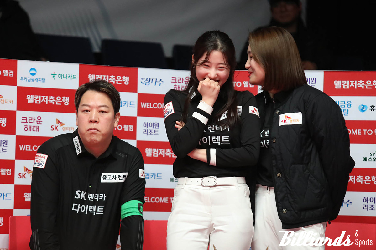 팀 막내 조예은(가운데)도 응원으로 힘을 보탰다. 