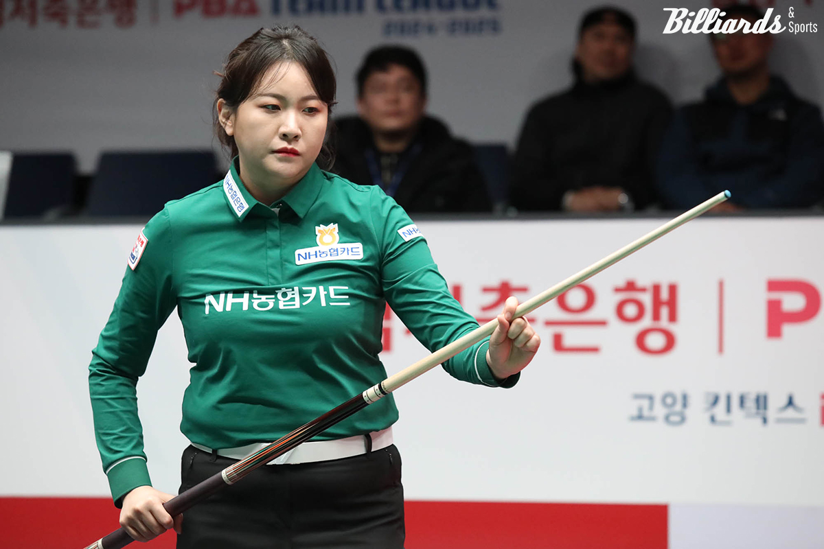 김민아는 1, 2라운드 웰컴저축은행전에서 6세트를 모두 승리했고, 5라운드에서는 김예은에게 패했다.