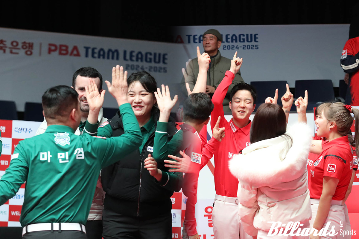 PBA 팀리그 전통 강호인 NH농협카드와 웰컴저축은행이 PBA 팀리그 포스트시즌 와일드카드전에서 맞붙는다. 사진=이용휘 기자