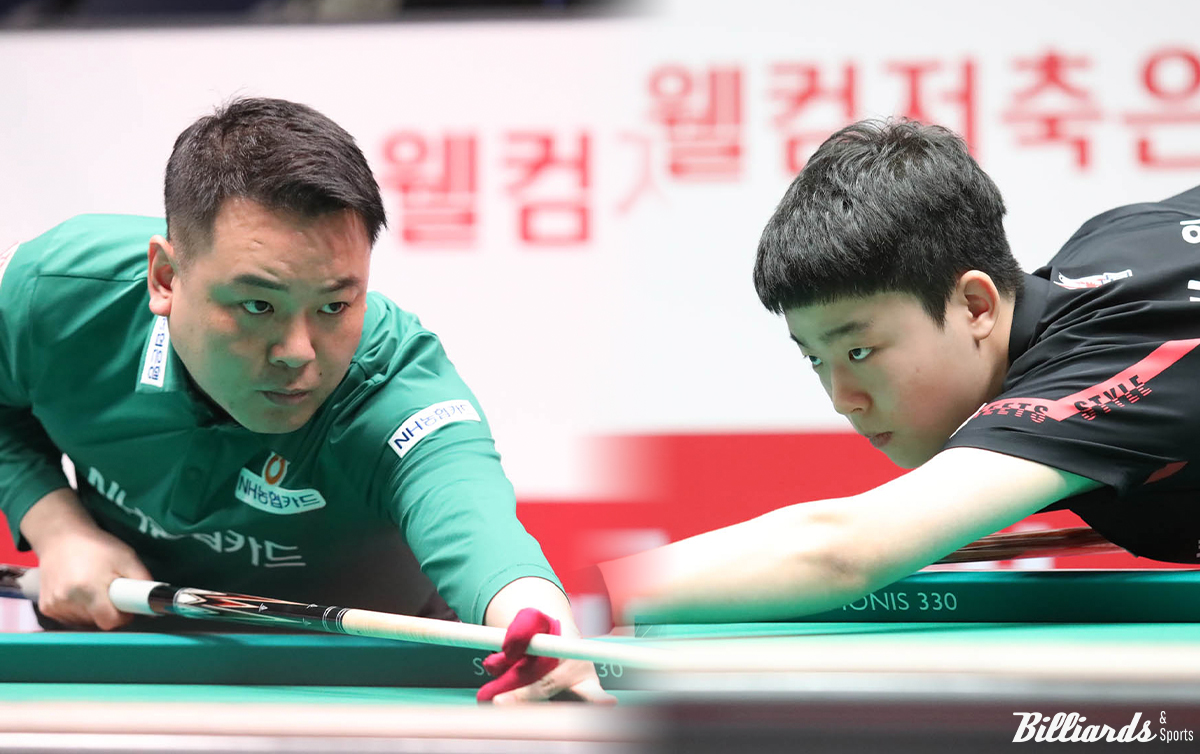 '슈퍼맨' 조재호(NH농협카드)와 '최연소 우승자' 김영원(웰컴저축은행)이 PBA 팀리그 포스트시즌 와일드카드 1차전에서 격돌한다.  사진=이용휘 기자