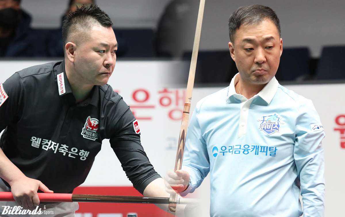 우리금융캐피탈과 웰컴저축은행이 20일 오후 9시 30분에 열리는 프로당구 PBA 팀리그 포스트시즌 준플레이오프 1차전에서 맞붙는다. 사진=이용휘 기자 