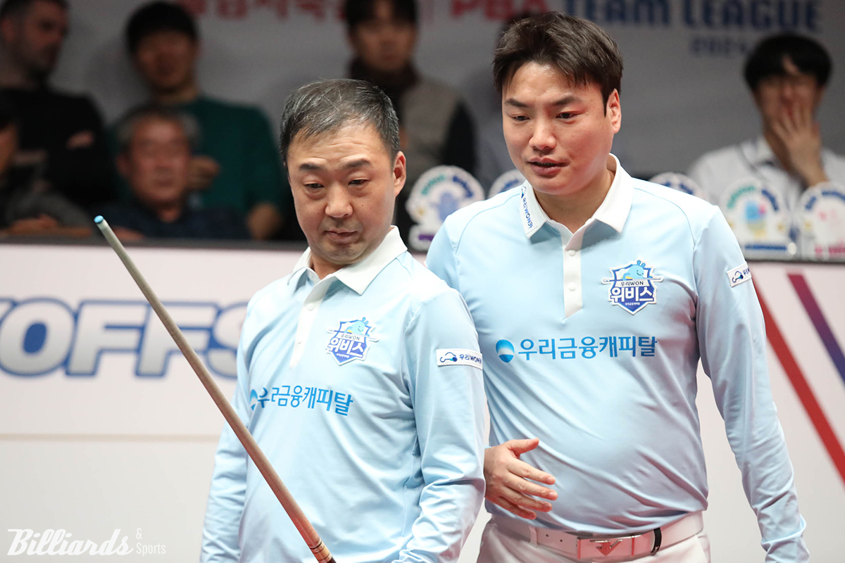 우리금융캐피탈은 지금까지 프로당구 팀리그 포스트시즌에서 전적 14승 5패를 거둬 9개 구단 중 가장 좋은 승률을 기록하고 있다.  사진=고양/이용휘 기자