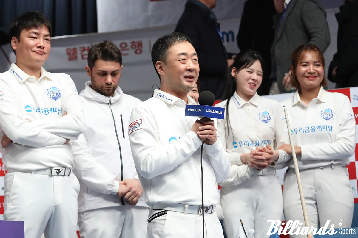 우리금융캐피탈의 주장 엄상필이 "우리 7명이 두 시즌 동안 포스트시즌에서 딱 한 번 졌다"며 포스트시즌에 대한 강한 자신감을 내비쳤다. 사진=고양/이용휘 기자