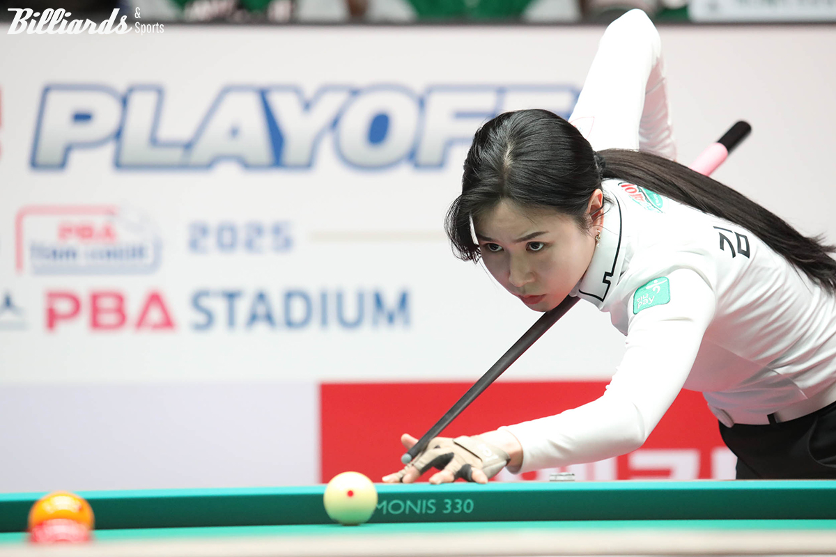 하나카드가 벼랑 끝에서 살아난 여풍의 힘입어 플레이오프 3차전을 4-2로 승리, 2패 뒤 1승을 거두며 4차전으로 승부를 이어갔다. 사진은 이날 3차전 2세트에서 활약한 하나카드 김진아.  사진=고양/이용휘 기자