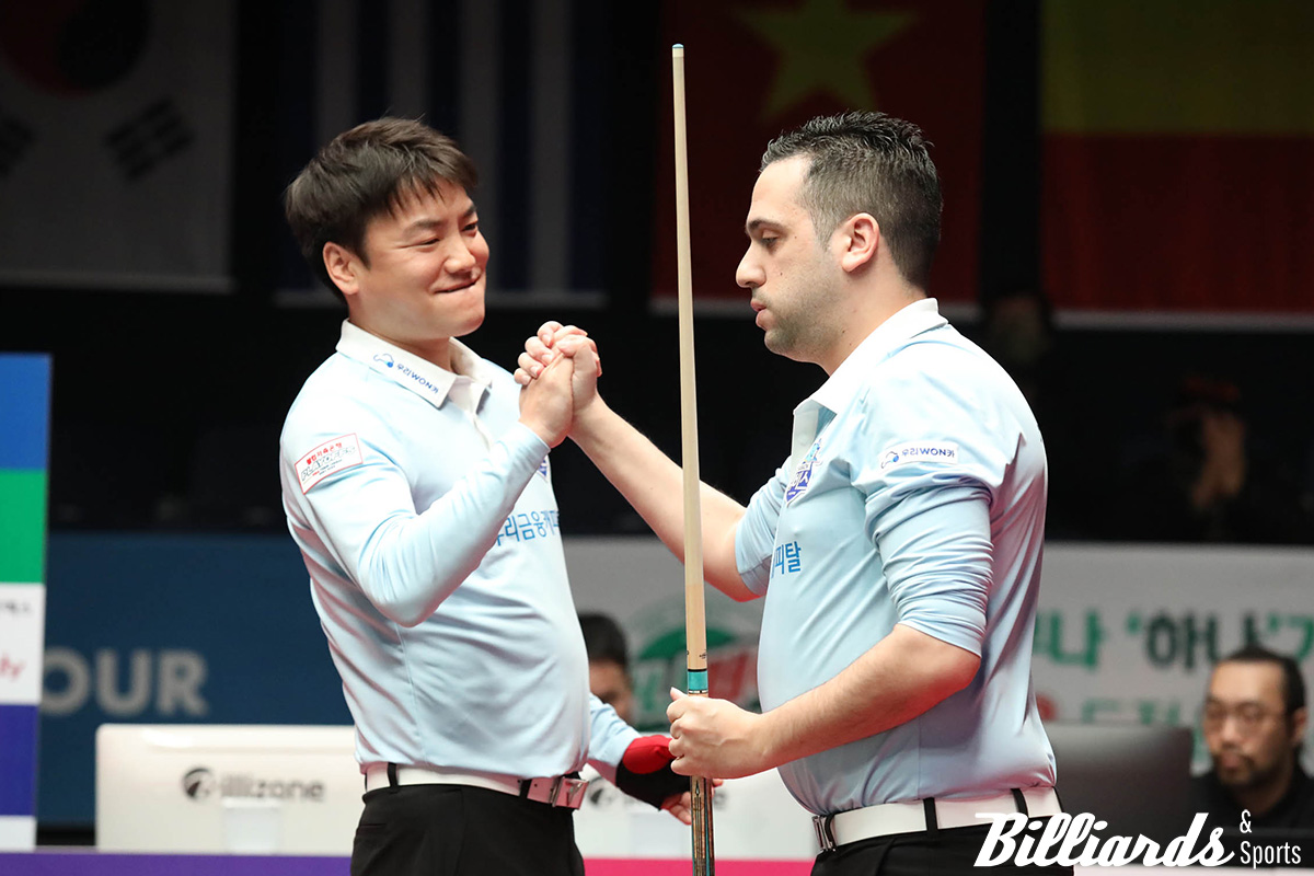 1세트(남자복식)에서 완벽한 호흡을 보여준 강민구과 다비드 사파타