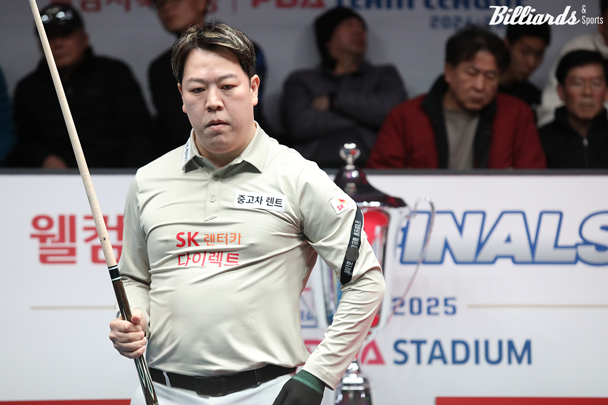 SK렌터카는 주장 강동궁이 3세트에서 역전패를 당해 세트스코어 1-2로 끌려갔다.  